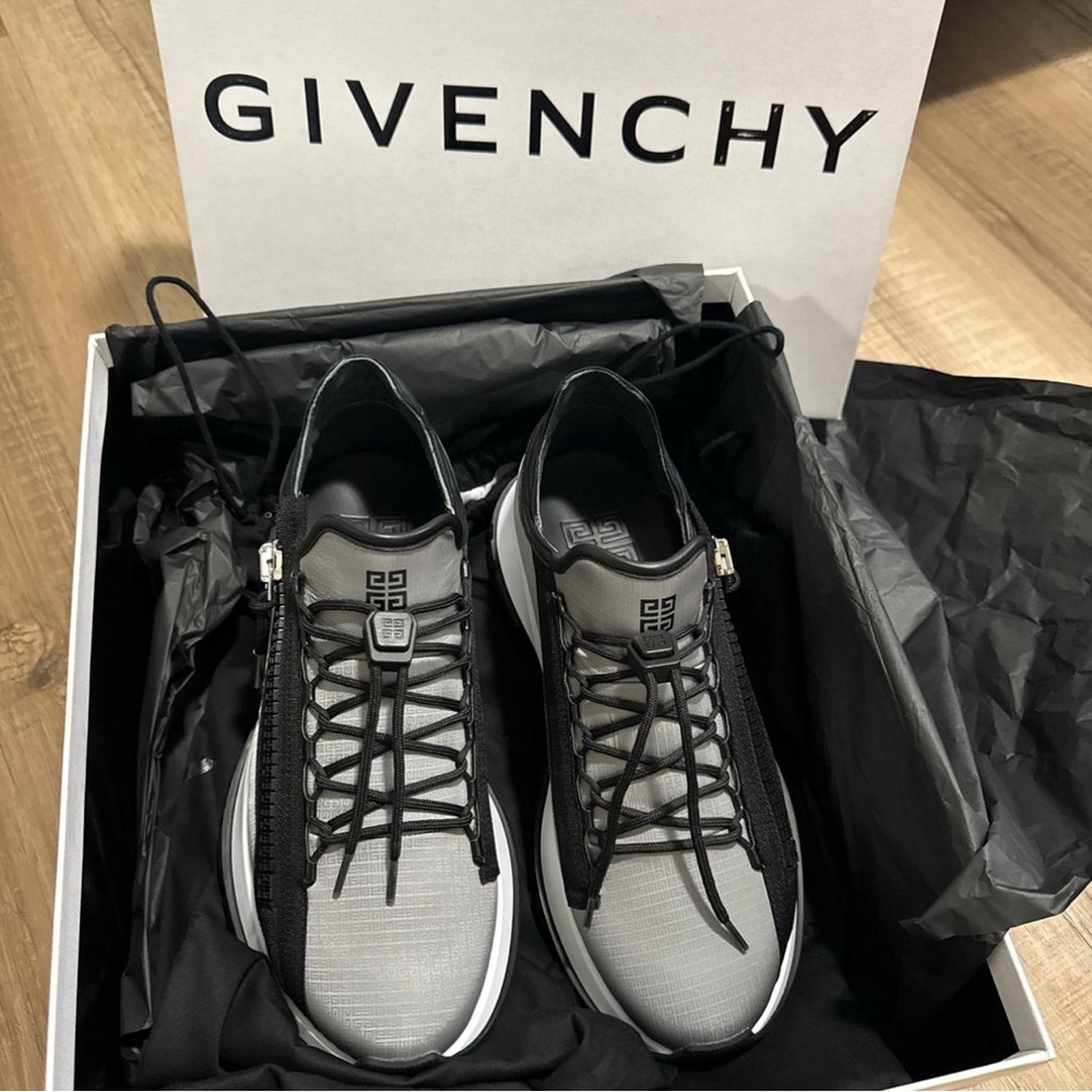 Givenchy Gray and Black Sneakers with Chunky Sole